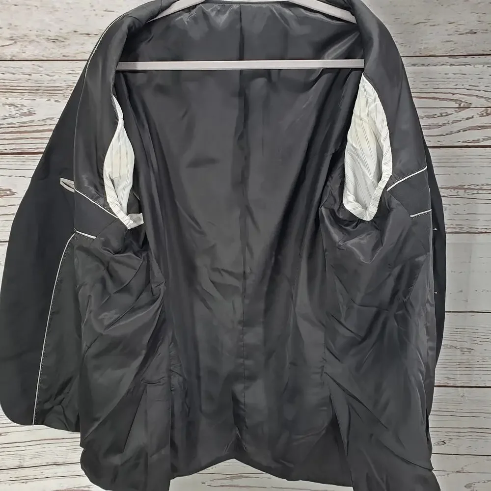 Alain Dupetit Men's Charcoal 2 Button Sportscoat Blazer Jacket Size 50R